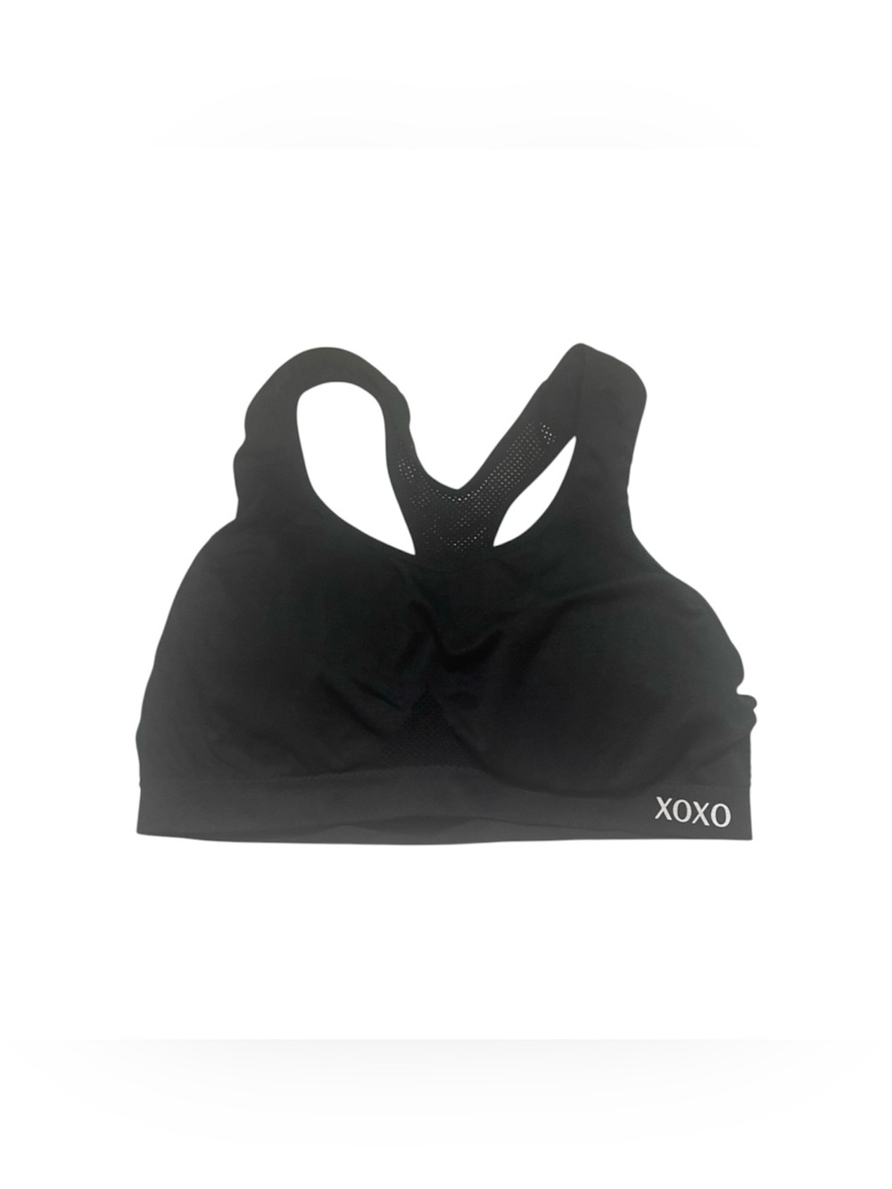 XOXO Black Racerback Padded Sports Bra XL New Without Tag